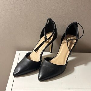 Forever 21 Black Ankle Strap Heels
